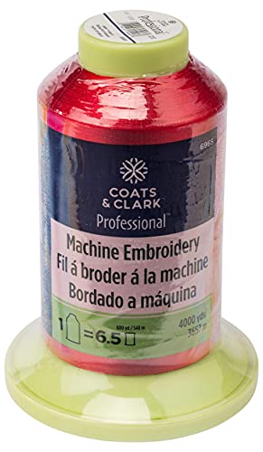 Coats Professional Machine Embroidery Thread 4000yd-Red -6965-2250 von Coats