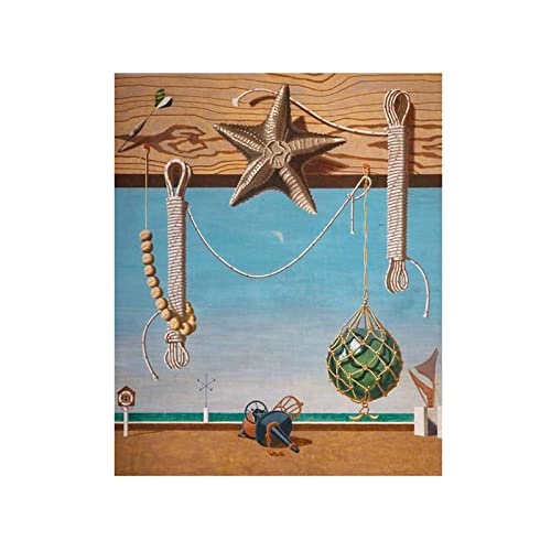 Edward Wadsworth Gemälde,Surrealismus Berühmte Leinwanddrucke"Marine Set"Reproduktion Druck auf Leinwand,Leinwand Wandkunst Bilder für Wohnzimmer Dekoration 20x25cm(8x10in) Rahmenlos von CocLux