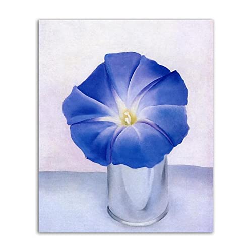 Georgia O'Keeffe Berühmte Gemälde"Blue Morning Glory"Reproduktion Druck auf Leinwand,Leinwand Wandkunst Bilder für Wohnzimmer Dekoration 40x50cm Rahmenlos von CocLux