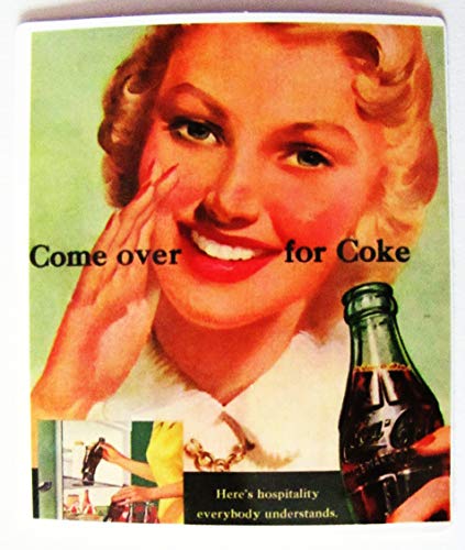 Coca C o l a - Aufkleber - Come over for Coke - Motiv 002-61 x 52 mm von Coca Cola -