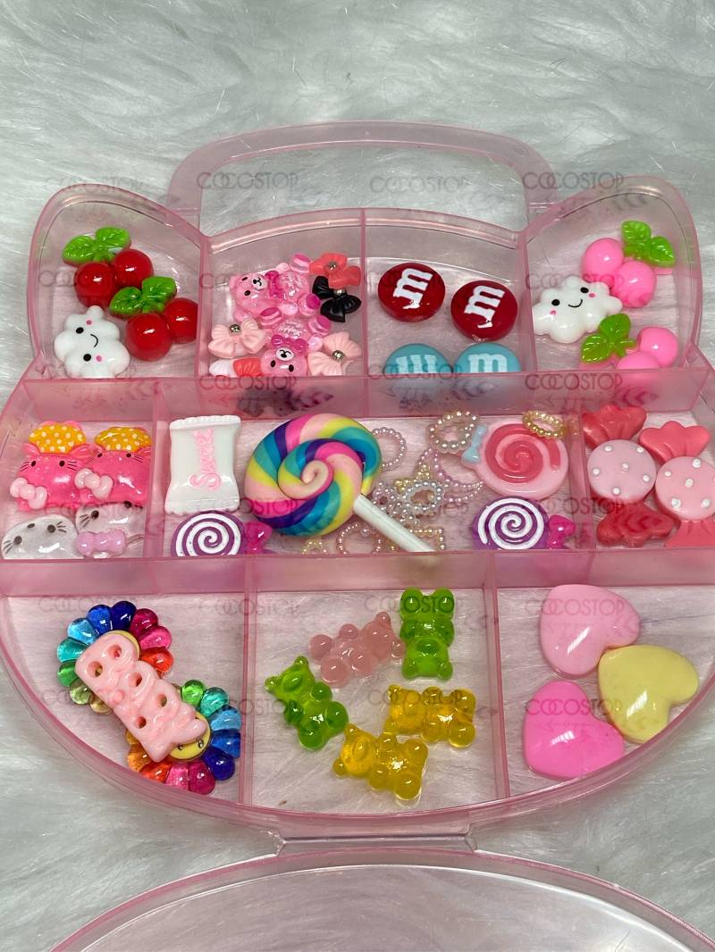 50+ Stück Kawaii Nagelbox 3D Nagel Charms Für Nail Art Designs Diy Bastelzubehör von CocoStop