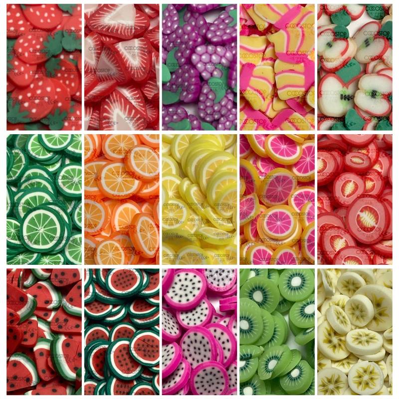 Mix Fimo Polymer Obst Ton Scheiben Nail Art Diy Basteln von CocoStop