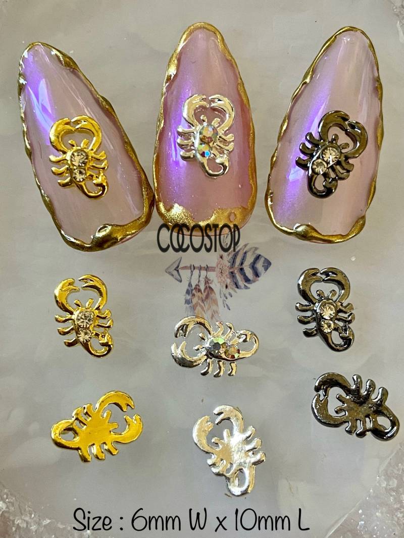 Skorpione 3D Nagel Charms Halloween Nailart von CocoStop