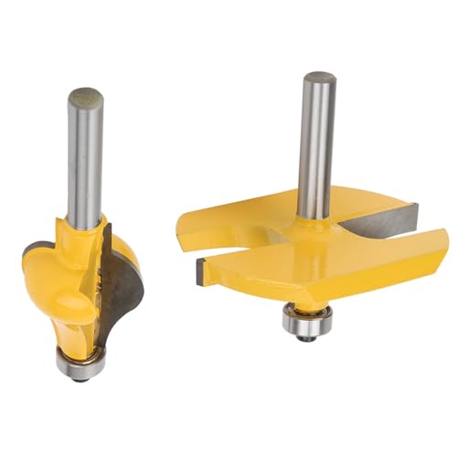 2-teiliges 8-mm-Schaft-Handlauffräser-Bit-Set, Kalebasse-Formfräser für Holzfräsen, Arbeiten mit Elektrischer Oberfräse, Graviermaschine von Cocoarm