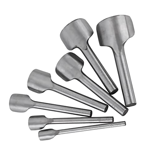 7 Stücke Halbrunde Cutter, Leder Handwerk Werkzeuge Leder Punch Set Leder Carft Halb Runde Punch Gürtel End Cutter Für Hause Leder Nähen (10-40mm) von Cocoarm