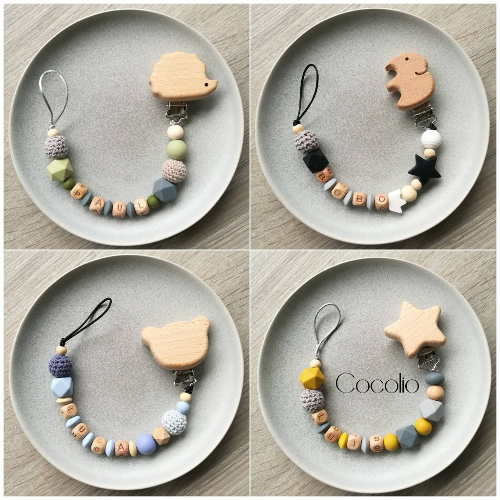 Schnullerkette Personalisiert von CocolioHandmade