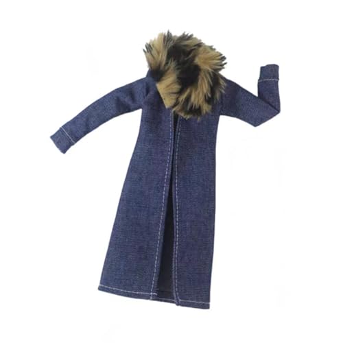 Codulu Kleidung für 11,5 Zoll amerikanische Puppe Mädchen Puppe 11,5 Zoll Mädchen Puppe Casual Kleidung Denim Mantel Pelz Kragen 1/6 BJD Winterkleidung Spielzeug 1pcs #A von Codulu