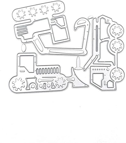 Codulu Metall-Stanzformen, Schablonen, Bagger-Schablonen, Prägewerkzeug für DIY, Scrapbooking, Papierkartenherstellung, Handwerk von Codulu