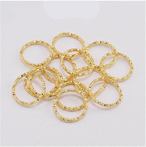 Codulu Offene Binderinge, rund, 18 mm, Zubehör für Schmuck, Schlüsselanhänger, DIY, Handwerk, Gold, 100 Stück von Codulu