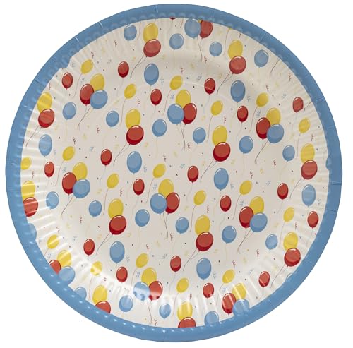 Cogir Pro Tischdecke – Ref 79140i – 10 runde Pappteller – 23 cm – Luftballons von Cogir