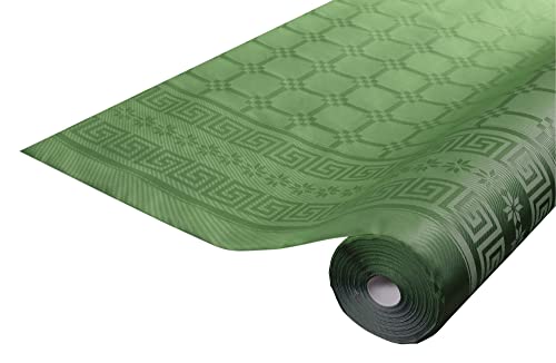 Pronappe Tischdecke R482518I Einweg-Tischdecke aus Damastpapier Länge 25m Breite 1,20m (pro Rolle) Farbe Tannengrün Damastpapier mit schickem und klassischem Universalmuster von Cogir