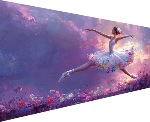 Diamond Painting Ballet 5D Diamond Painting Erwachsene Set Girl DIY Runde Drill Crystal Strass Stickerei Daiments Bilder Kinder ab 10 Jahre ,füR MäDchen Geschenke Home Decor, Groß Xxl 100x200 cm B-9 von Cohnpjng