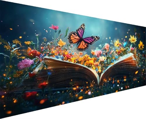 Diamond Painting Butterfly 5D Diamond Painting Erwachsene Set Book DIY Runde Drill Crystal Strass Stickerei Daiments Bilder Kinder ab 10 Jahre ,füR MäDchen Geschenke Home Decor, Groß Xxl 15x30 cm F-6 von Cohnpjng