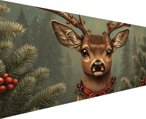 Diamond Painting Deer 5D Diamond Painting Erwachsene Set Animal DIY Runde Drill Crystal Strass Stickerei Daiments Bilder Kinder ab 10 Jahre ,füR MäDchen Geschenke Home Decor, Groß Xxl 100x200 cm R-9 von Cohnpjng