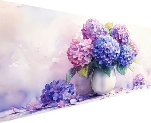 Diamond Painting Flower 5D Diamond Painting Erwachsene Set Hydrangea Runde Drill Crystal Strass Stickerei Daiments Bilder Kinder ab 10 Jahre ,füR MäDchen Geschenke Home Decor, Groß Xxl 25x50 cm V-0 von Cohnpjng