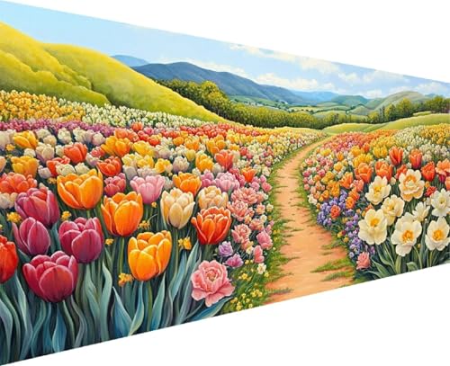 Diamond Painting Flower 5D Diamond Painting Erwachsene Set Landscape Runde Drill Crystal Strass Stickerei Daiments Bilder Kinder ab 10 Jahre ,füR MäDchen Geschenke Home Decor, Groß Xxl 100x200 cm T-1 von Cohnpjng