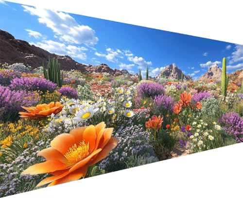 Diamond Painting Flower 5D Diamond Painting Erwachsene Set Landscape Runde Drill Crystal Strass Stickerei Daiments Bilder Kinder ab 10 Jahre ,füR MäDchen Geschenke Home Decor, Groß Xxl 25x50 cm P-9 von Cohnpjng