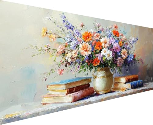 Diamond Painting Flower Diamond Painting Erwachsene Groß Xxl 70x140 cm Diamantmalerei Basteln Bilder Color Kristall Kreativ DIY Mosaik Herstellung Bastelset, füR MäDchen Geschenke Haus Wanddekoo Y-8 von Cohnpjng