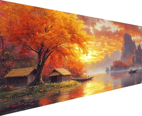 Diamond Painting Landscape 5D Diamond Painting Erwachsene Set Tree DIY Runde Drill Crystal Strass Stickerei Daiments Bilder Kinder ab 10 Jahre ,füR MäDchen Geschenke Home Decor, Groß Xxl 25x50 cm W-2 von Cohnpjng