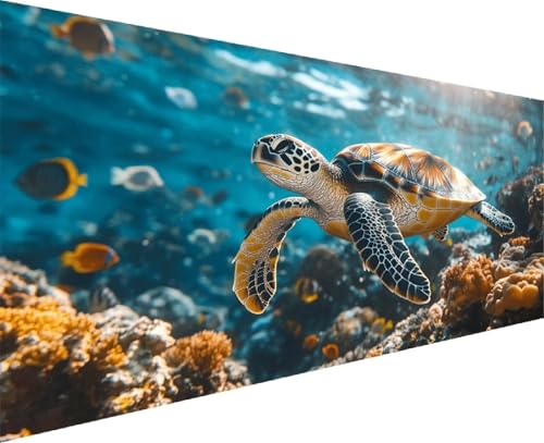 Diamond Painting Sea Turtles 5D Diamond Painting Erwachsene Set Ocean Runde Drill Crystal Strass Stickerei Daiments Bilder Kinder ab 10 Jahre ,füR MäDchen Geschenke Home Decor, Groß Xxl 25x50 cm N-0 von Cohnpjng