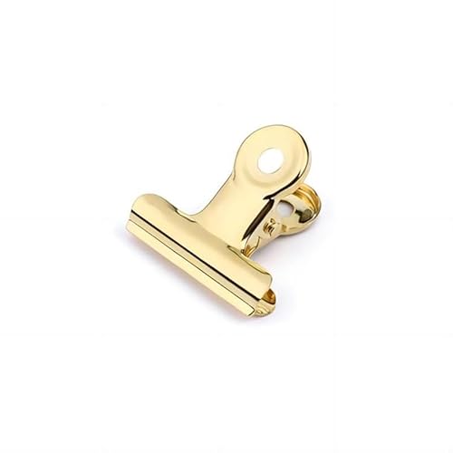 Kleine Bulldogge Scharnier Clips, Coideal 30 Stück 1 Zoll Metall Binder Büroklammern Datei Papiergeld Klemmen für Büros (Licht-Gold, 22mm) von Coideal