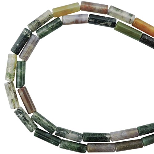 coiris 1 Strang 12 x 4 mm natur Zylinder Tube Form Stein Lose Perlen Imperial Jasper für Schmuckherstellung DIY Design 8MM ZS-1171 von Coiris