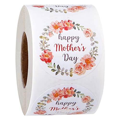 Cokbyavla Floral Happy Mother's Day Sticker Bouquet Flower Packaging Decoration Gift Sealing Sticker Sticker Sticker Motivational (White, One Size) von Cokbyavla