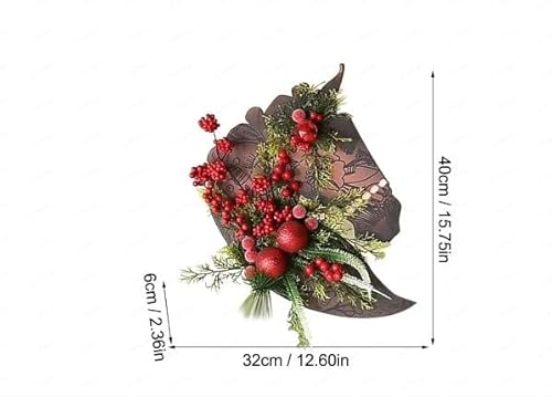 Cokbyavla Frühling Dekoration Tisch Dressur Holzpferdekopf Türbehang Frühlingskranz Kranz Wanddekoration Kranz Willkommensschild Veranda Weihnachtsbaumschmuck Peddigrohr Staken (A, One Size) von Cokbyavla