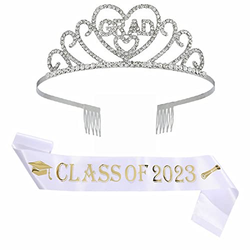 Event Table Party Supplies Kits Glitzernde Metall Graduierung Prinzessin Grad Krone und Graduierte Schärpe Kits Grad Geschenke für Frauen Grad Party Dekoration College Party Dekorationen für Männer von Cokbyavla