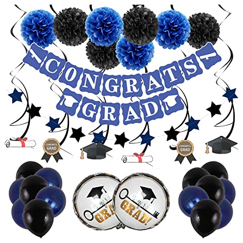 Geburtstagsbanner Boy 2022 Graduation Party Supplies Inclu Congrats Grad Banner Fotobanner Papierfächer Luftballons Folienvorhänge Das 3. Geburtstag Videospiel (Blau, Einheitsgröße) von Cokbyavla