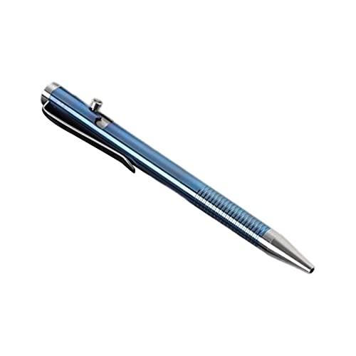 Action Pen Titanlegierung Schreiben 0,5 mm Rollerball Pen Einziehbarer Kugelschreiber für Damen Herren Collectors Office, Blau von Colcolo