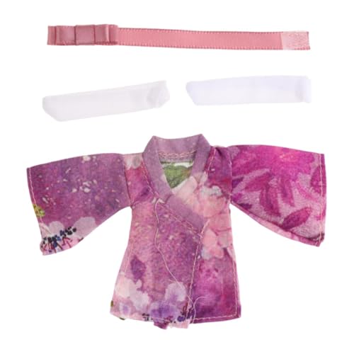 Colcolo 1/12 Skala weibliche Puppe Kimono Kleidung, Kleidung Puppenzubehör Mini Actionfigur Kleidung für 6 '' Actionfiguren Kostüm, Lila von Colcolo