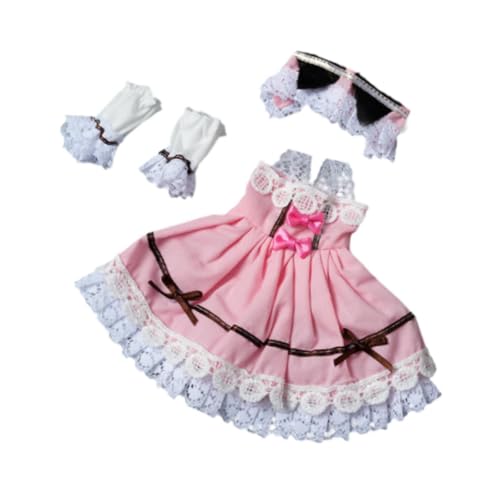 Colcolo 1/6 BJD Puppe Prinzessin Kleid Oufit Dress up für kleine Mädchen Kleidung DIY Cosplay Kostüm Haar-Accessoires für 11,81'' von Colcolo