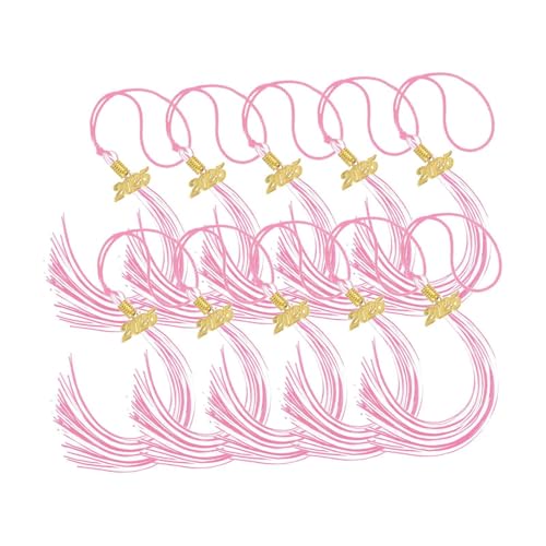 Colcolo 10x Graduation Quasten 2025 Party Favors Quaste Kappe Dekoration für Kindergarten, Pink Und Weiß Colcolo 10x Graduation Quasten 2025 Party Favors Quaste Kappe Dekoration für Kindergarten, Pink Und Weiß von Colcolo
