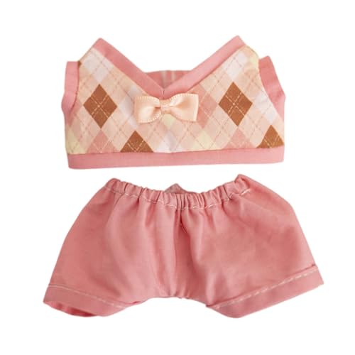 Colcolo 2 Stück Plüsch-Puppenkleidung, Kuscheltier-Kleidung, weiche Puppen-Accessoires, Mädchen-Geschenk, Mini-Puppenkleidung für 17 cm große Puppe, Rosa Shorts von Colcolo