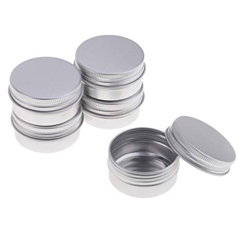 Colcolo 5 Leerkasten Aluminiumdosen Dose Metallkanne mit Schraube für, Silber, 40ML von Colcolo