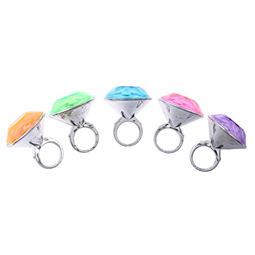 Colcolo 5 Stücke Bunte Diamantringe Favor Spielzeug Kinder Party Tasche Füllstoffe von Colcolo