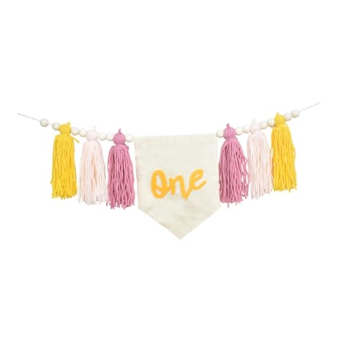 Colcolo Bunte Quastenbanner für Kindergeburtstag 200 cm Party Deko, Multi Pink von Colcolo