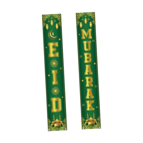 Colcolo Eid Mubarak Banner Begrüßung Veranda Schild, Partyzubehör, Handwerk, Türhängedekor Ramadan Couplet Flag für Wohnzimmer zu Hause von Colcolo