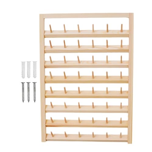 Colcolo Garnständer, Garnhalter aus Holz, Garnhalter-Organizer, Baumwollrollenhalter, multifunktionale Aufbewahrung für Baumwollrollen zur Wandmontage von Colcolo