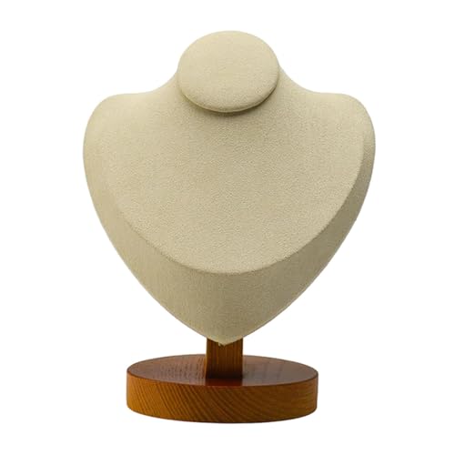 Colcolo Halskette Display Stand Schmuck Display Büste Mannequin Anhänger Organizer für Desktop, Beige von Colcolo