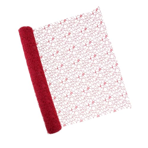 Colcolo Jacquard-Netzgewebe, Blumenverpackung, durchbrochenes Blumenpapier, Blumenstrauß-Geschenkpapier für Floristenbedarf, Rot von Colcolo