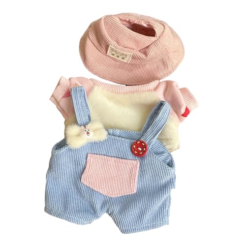 Colcolo Kleidung für Kuscheltiere in Form Einer Ente, süß für 15 cm große Puppen, Kostüme, zum Anziehen, stylisch, Zubehör für Plüschpuppen, Puppenanzug, Overall-Set mit Kaninchenmotiv von Colcolo