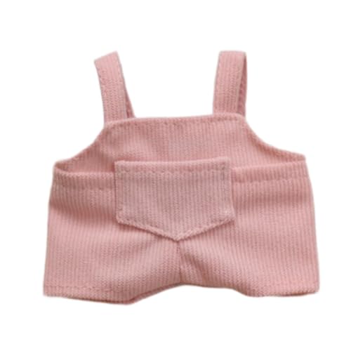 Colcolo Modepuppen Hosenträgerhose Kostüm Zubehör, Miniatur-Kleidung handgefertigte Kleidung für 6 Zoll Jungen Puppen Geburtstagsgeschenke, Rosa von Colcolo