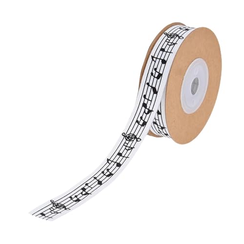 Colcolo Musiknotenband, Bastelband, 1,5 cm x 9,0 m, Geschenkverpackungsband, dekoratives Band für Kuchenschachteln mit Winterthema, Blumenstrauß von Colcolo