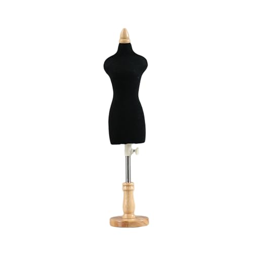 Colcolo Puppe Mannequin Torso Ständer Puppe Kleidung Form Bekleidung Design zum Nähen Puppe weibliche Kleid Form Mannequin für Mikrolandschaft, 33 cm runder Sockel von Colcolo