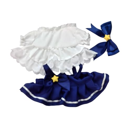 Colcolo Puppenanzug Set mit DREI Teilen, Kleidung für 20 cm Puppen, Requisiten, Blau von Colcolo