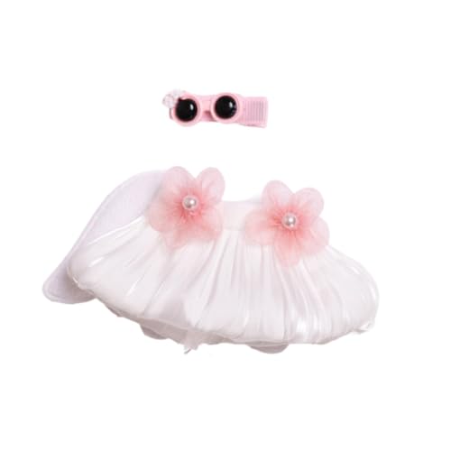 Colcolo Puppenkleid mit Engelsflügel-Dekoration, Kostüm-Accessoires, weiche handgefertigte Kleidung für 15 cm große Puppen, Geburtstagsgeschenke für von Colcolo