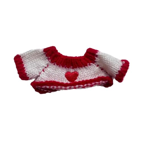 Colcolo Puppenpullover, Kostümzubehör, Lernspielzeug, handgefertigte Kleidung, DIY-Puppendekor für 15 cm große Puppen, Babypuppe, Rot von Colcolo