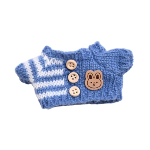 Colcolo Puppenpullover, Miniatur-Kleidung, niedlich, zum Anziehen Ihrer eigenen Puppen-Outfits, Kostüm für 15–17 cm große Puppen, Mädchenpuppen, Blauer Pullover von Colcolo